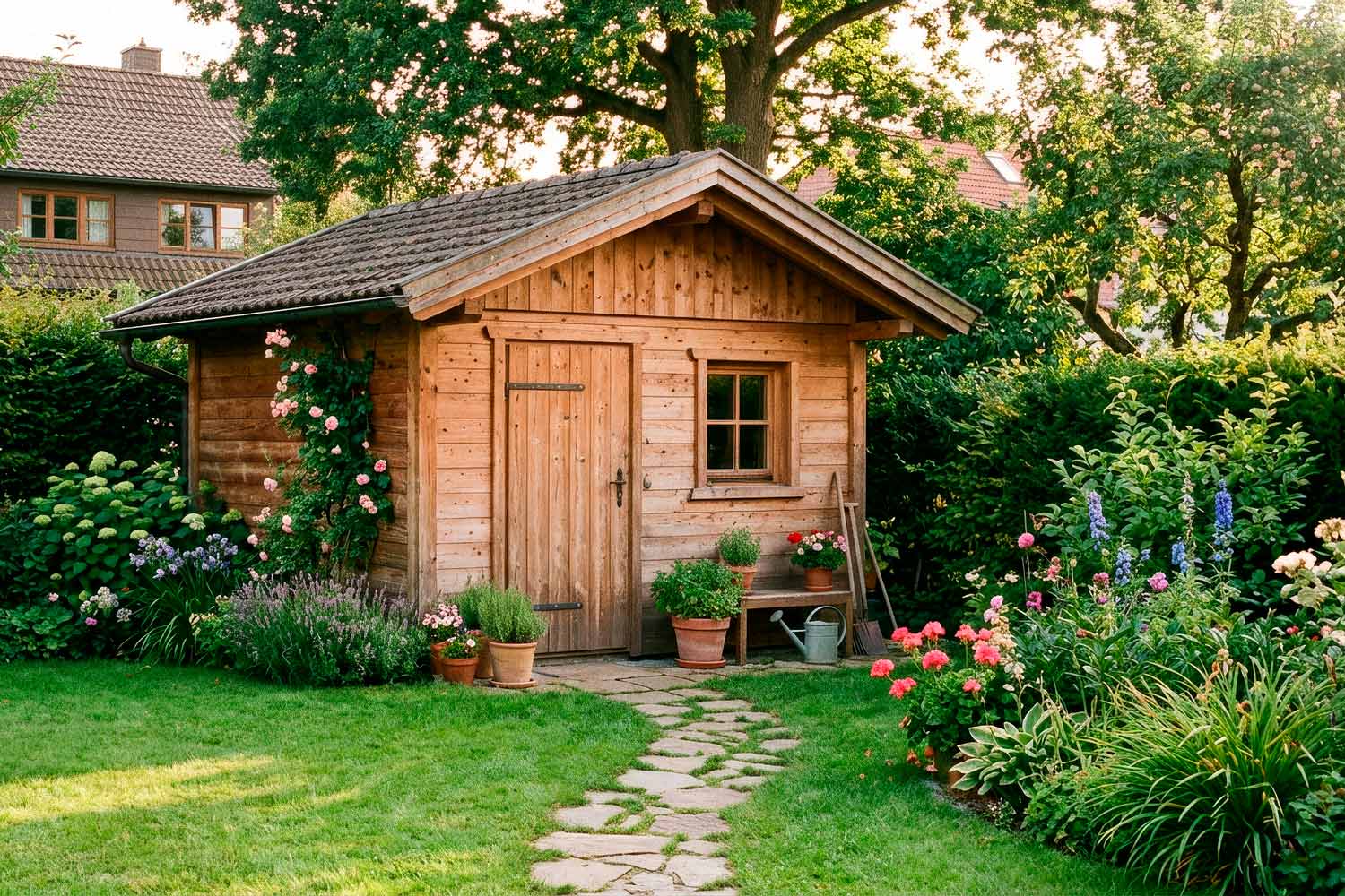 Bild eines Gartenhauses in Berlin mit Fundament und Unterkonstruktion - Tischlerei und Tischler aus Berlin Steglitz-Zehlendorf