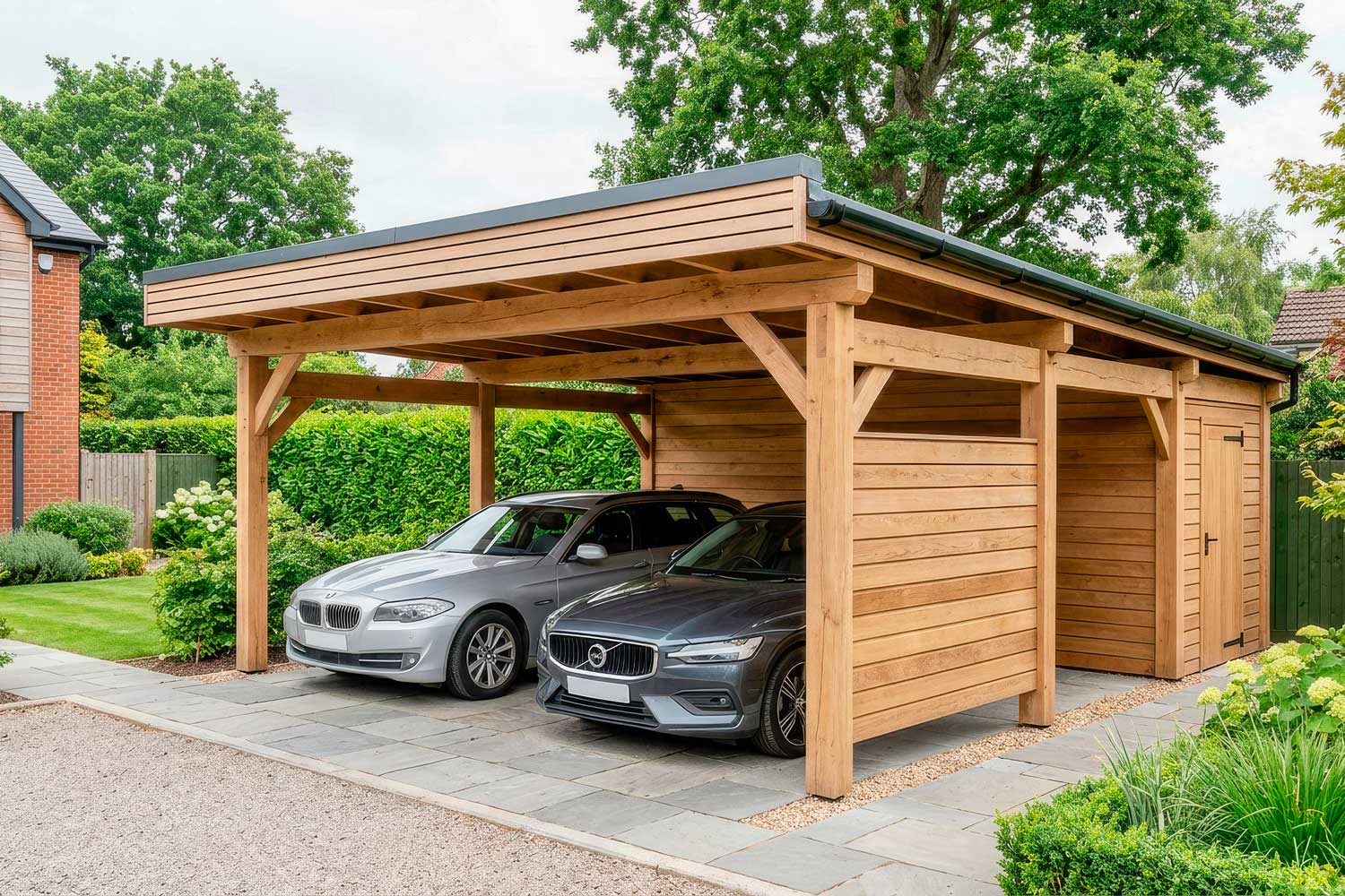 Bild Carport und Überdachung aus Holz mit Seitenwänden und Schuppen - Tischlerei und Tischler aus Berlin Steglitz-Zehlendorf